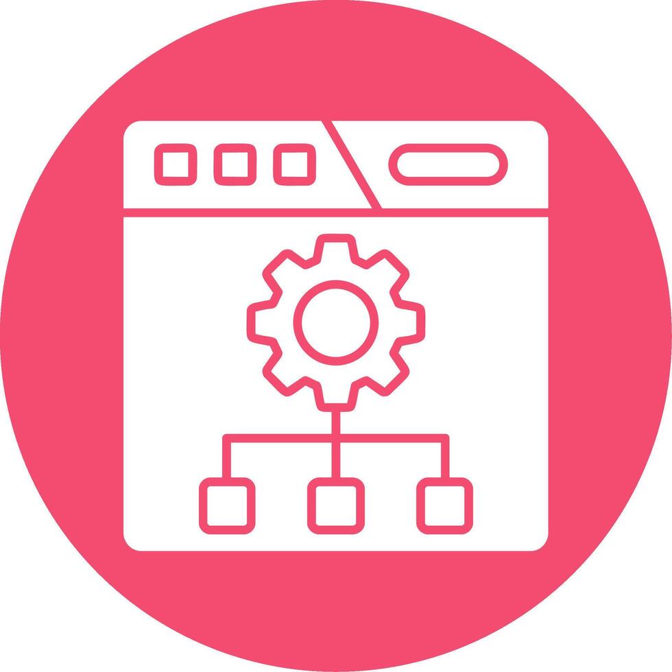 Setting Glyph Circle Multicolor Icon vector