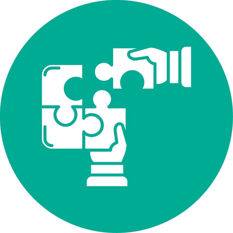 Collaboration Glyph Circle Multicolor Icon vector