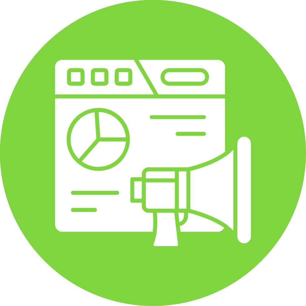 Marketing Glyph Circle Multicolor Icon vector