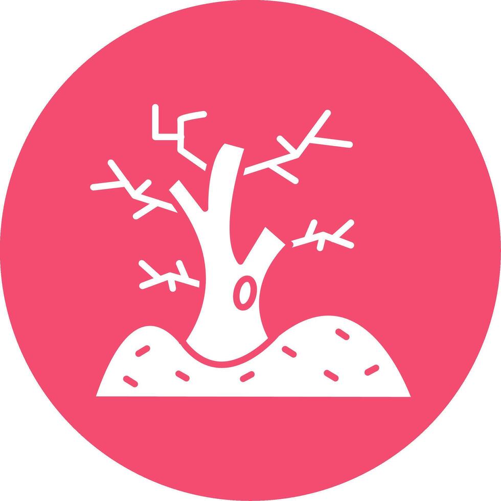 Tree Glyph Circle Multicolor Icon vector