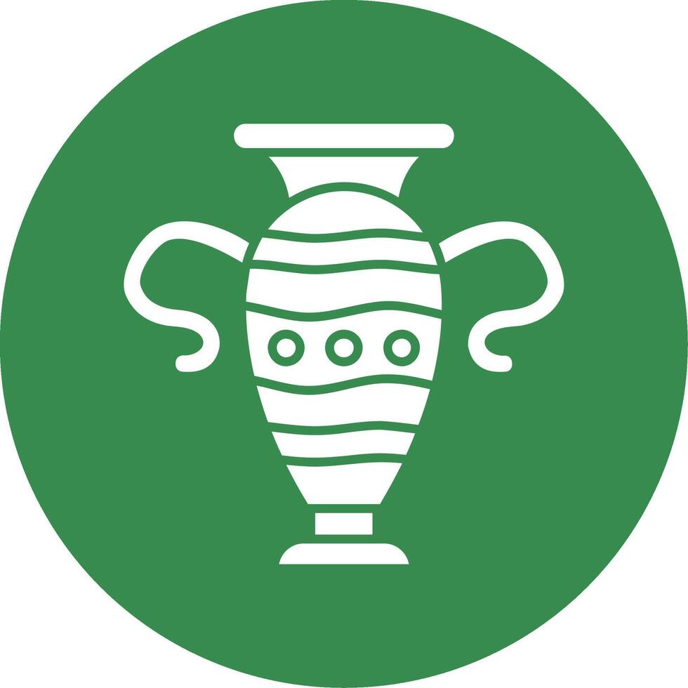 Vase Glyph Circle Multicolor Icon vector