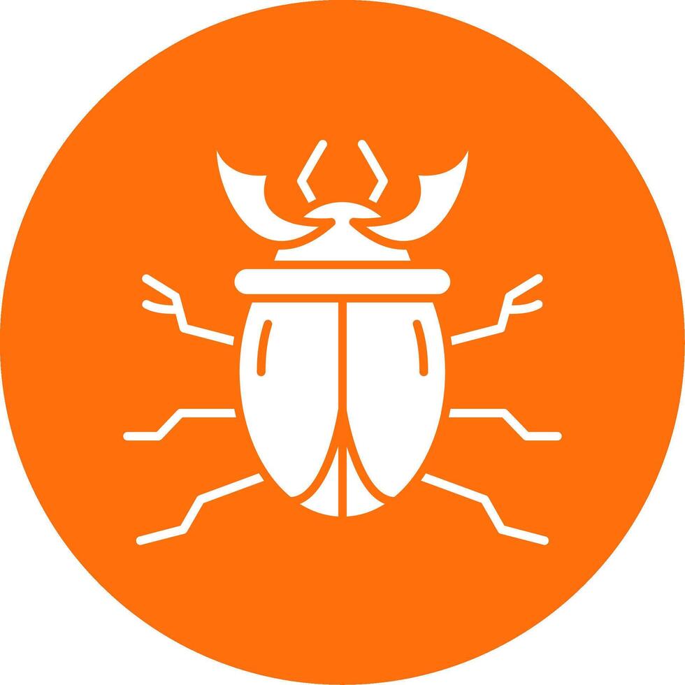 Beetle Glyph Circle Multicolor Icon vector