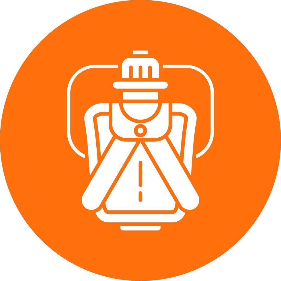 Canteen Glyph Circle Multicolor Icon vector