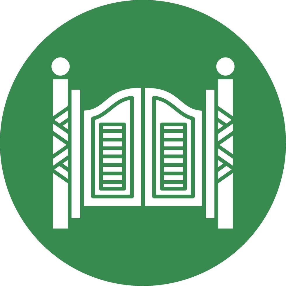 Saloon Glyph Circle Multicolor Icon vector
