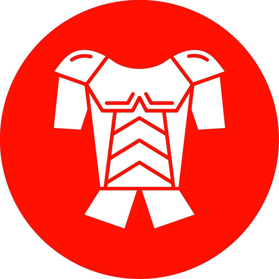 Armor Glyph Circle Multicolor Icon vector