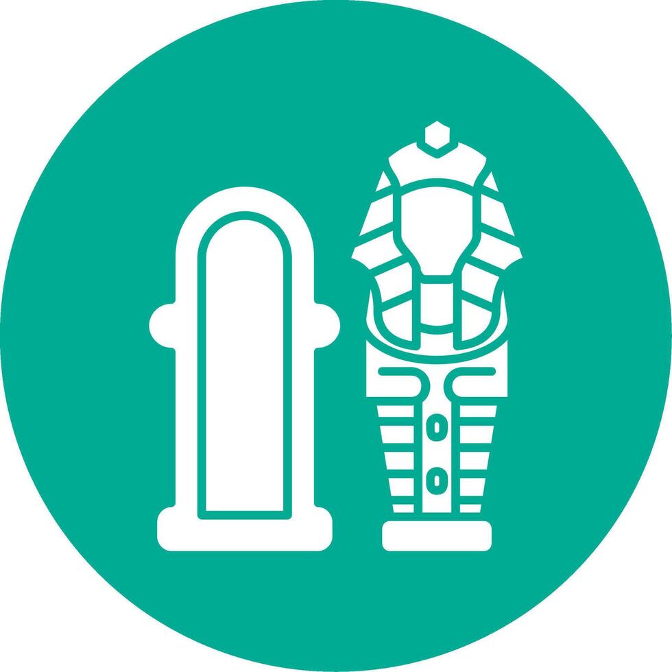 Sarcophagus Glyph Circle Multicolor Icon vector