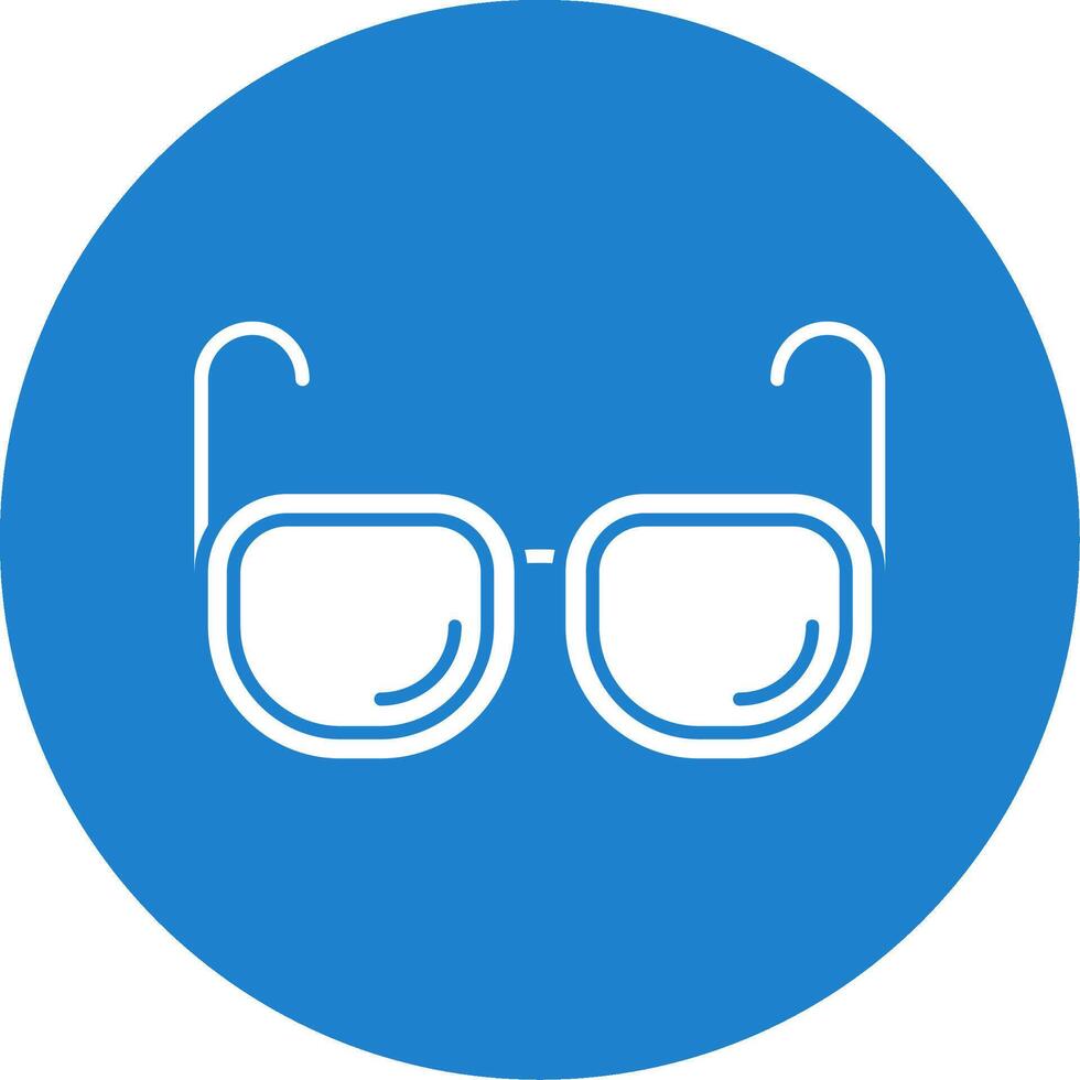 Eyeglasses Glyph Circle Multicolor Icon vector