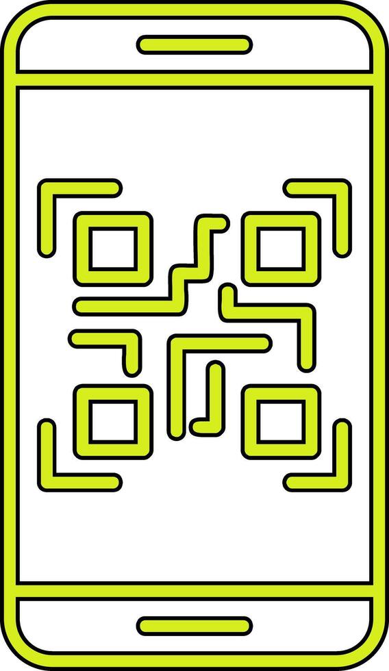 Smartphone Qr Code Vector Icon