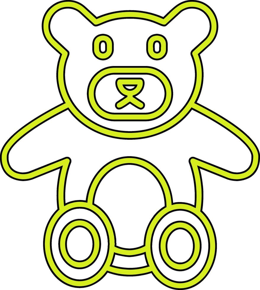 icono de vector de oso de peluche