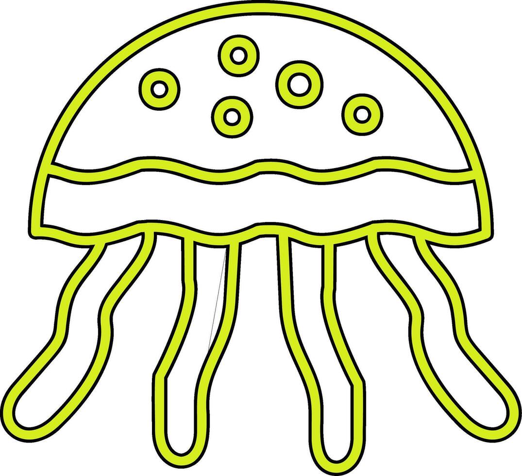 icono de vector de medusas