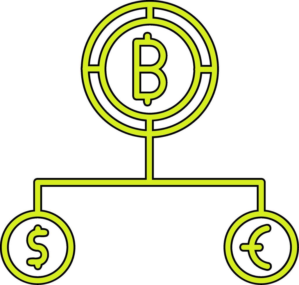 Divide Currency Vector Icon