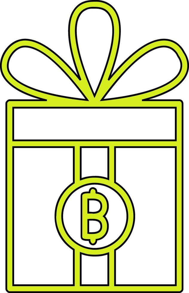 Gift Bitcoin Vector Icon