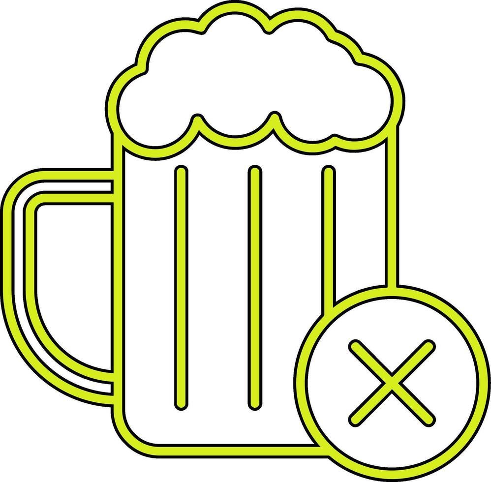 No Alcohol Vector Icon