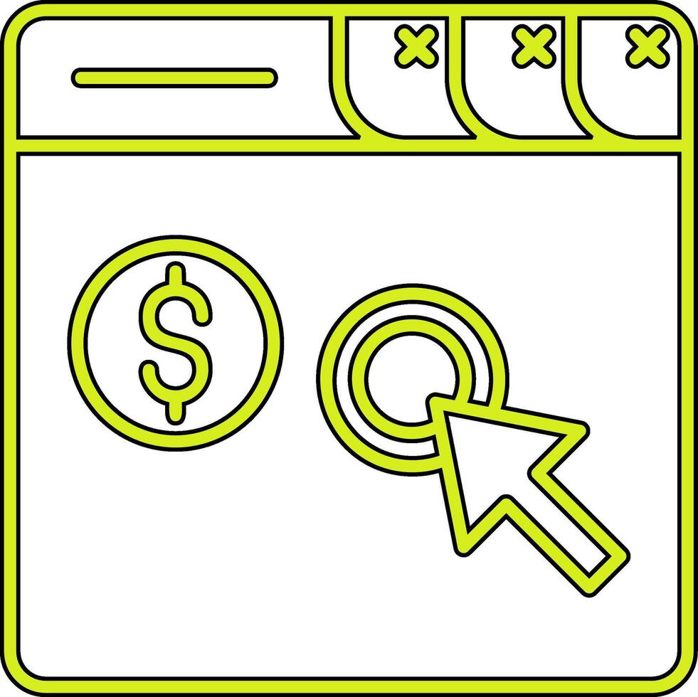 Pay Per Click Vector Icon