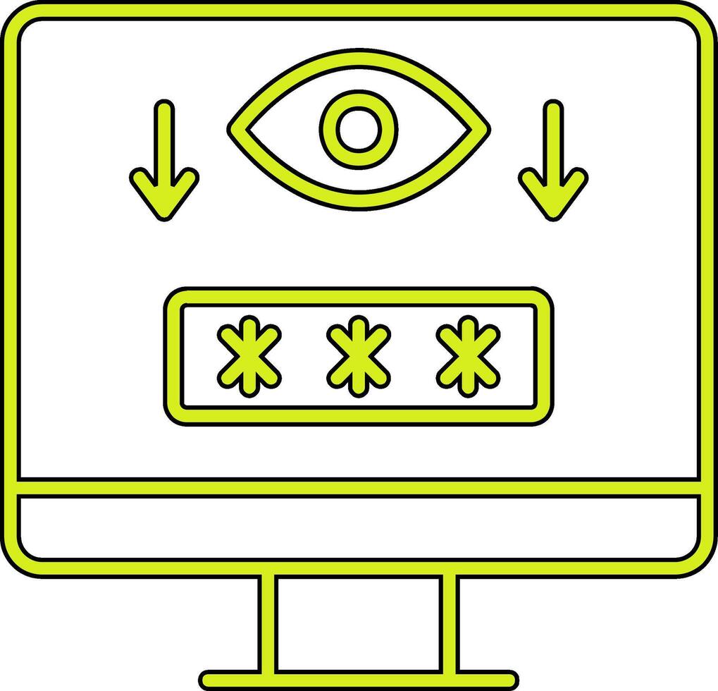 computadora spyware vector icono