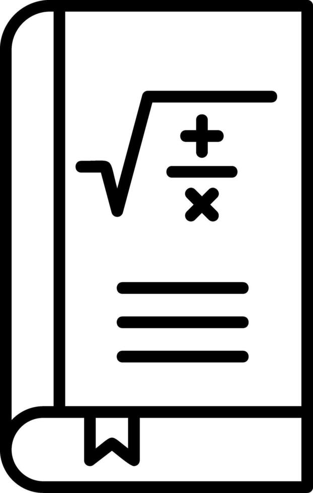 Maths Book Vector Icon