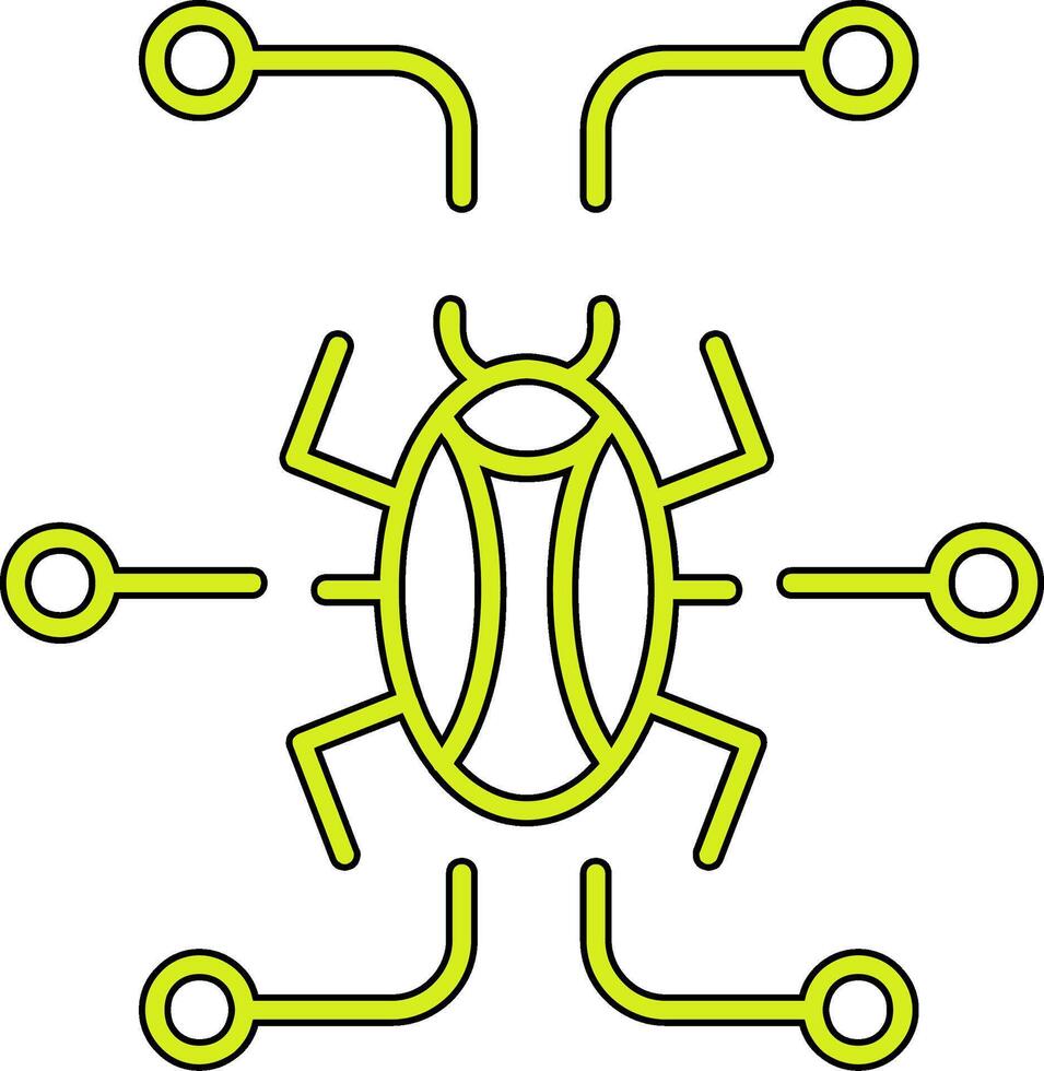 digital virus vector icono