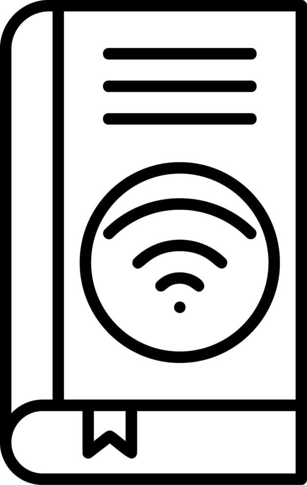 Wifi book Vector Icon