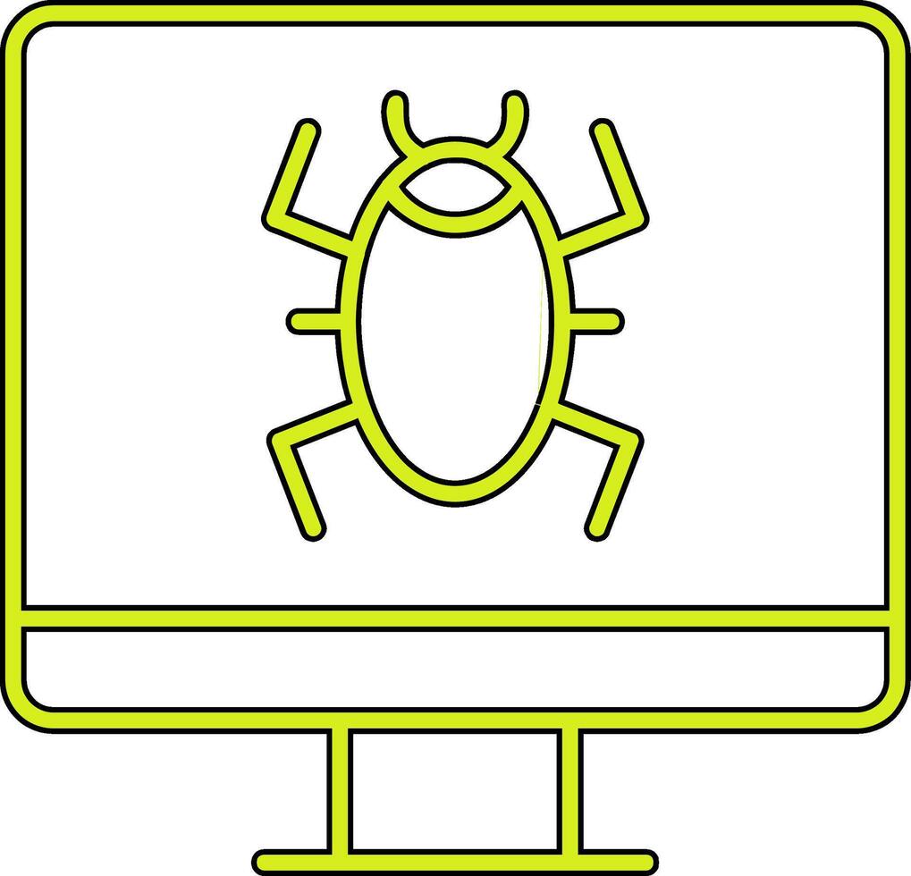 icono de vector de virus informático