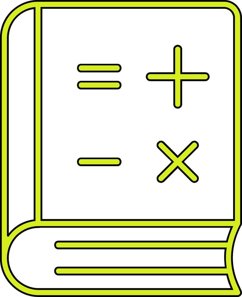 icono de vector de libro de matemáticas