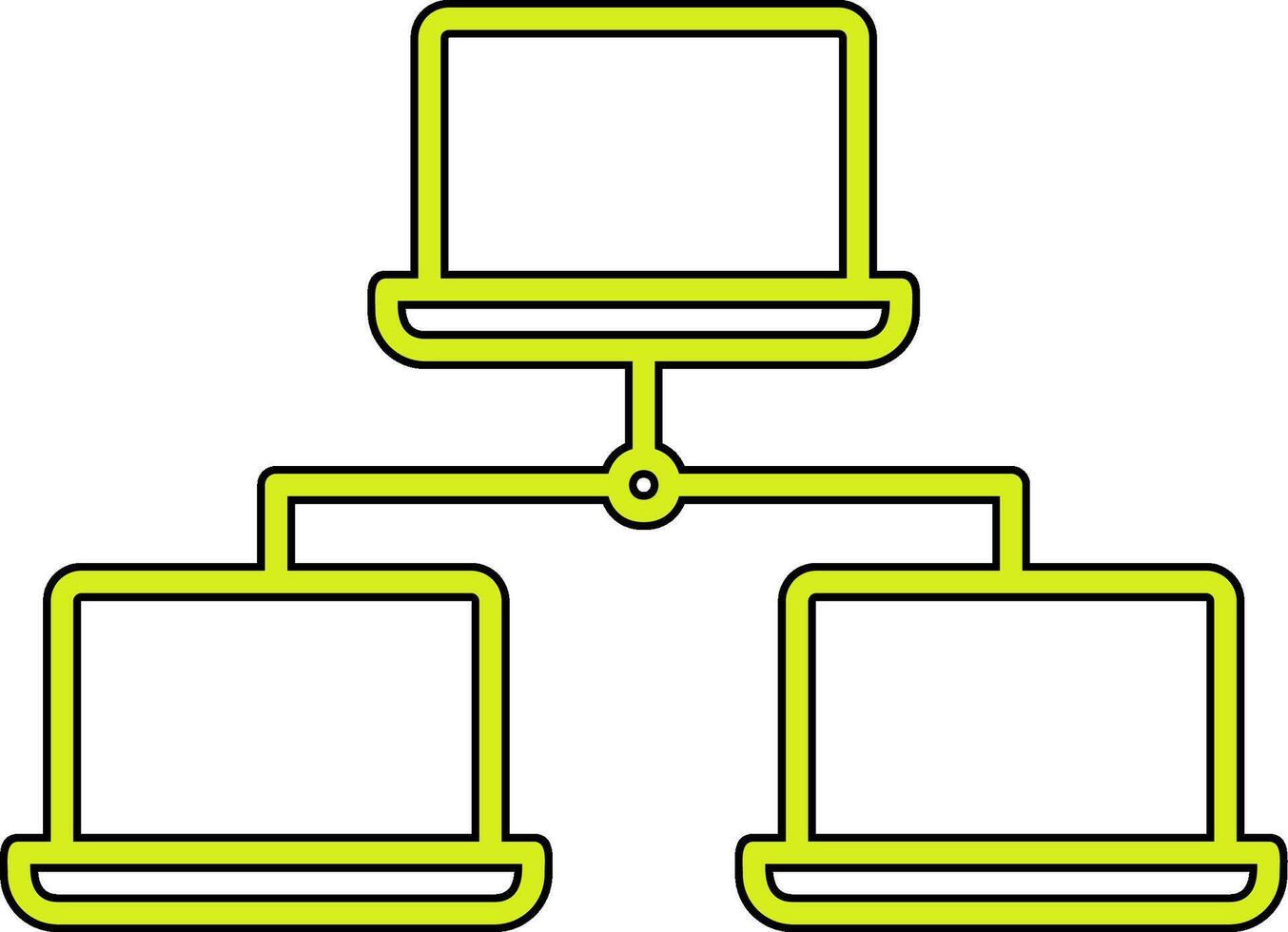 ordenador portátil red vector icono
