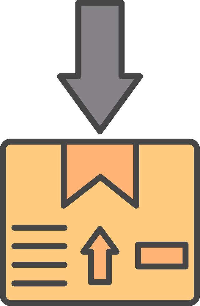 Package Line Filled Light Icon vector