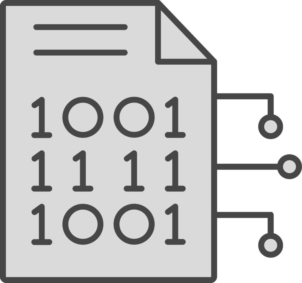 Encryption Data Line Filled Light Icon vector