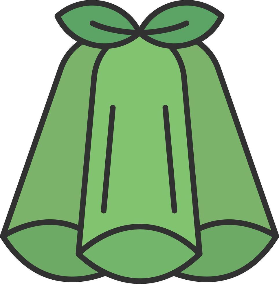 Pea Line Filled Light Icon vector