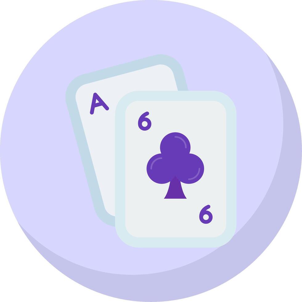 Poker Glyph Flat Bubble Icon vector