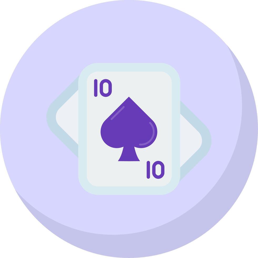 Spades Glyph Flat Bubble Icon vector