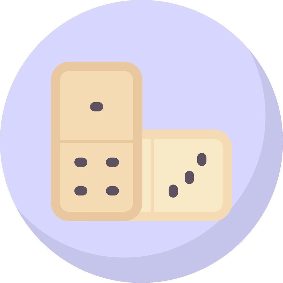 Domino Glyph Flat Bubble Icon vector