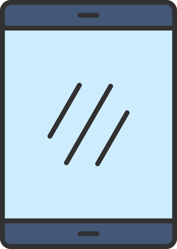 Smartphone Line Filled Light Icon vector