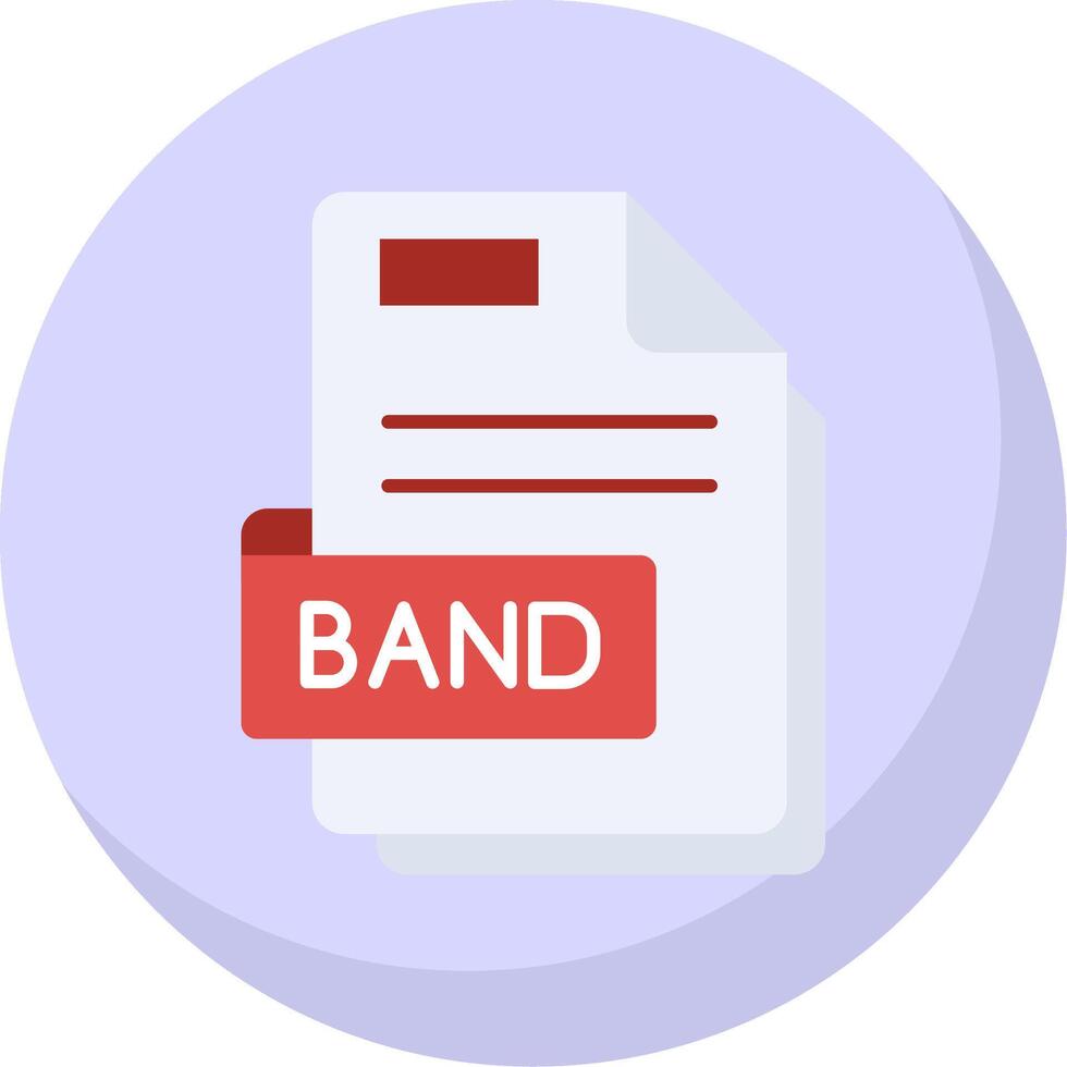 Band Glyph Flat Bubble Icon vector