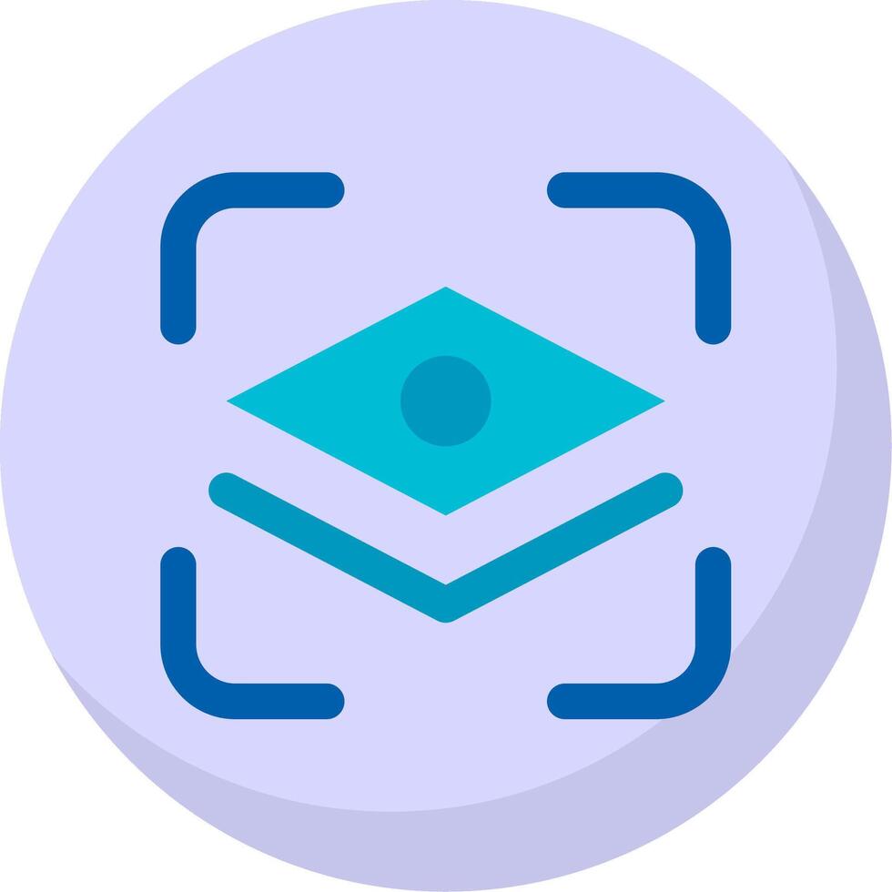 Layer mask Glyph Flat Bubble Icon vector