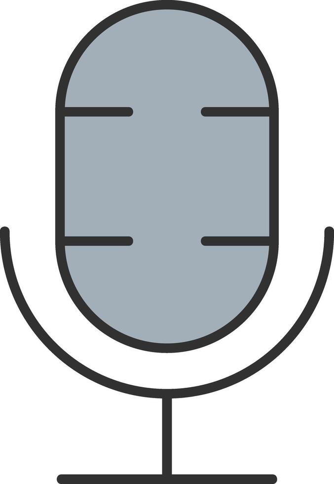 Podcast Line Filled Light Icon vector