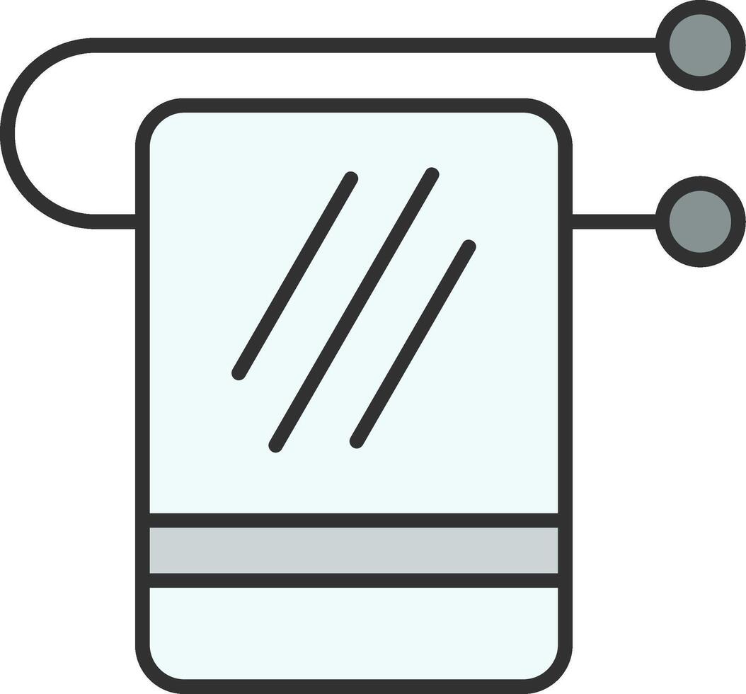 Towel Rack Line Filled Light Icon vector