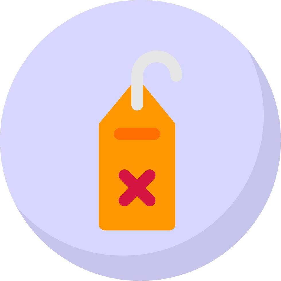 Delete tag Glyph Flat Bubble Icon vector