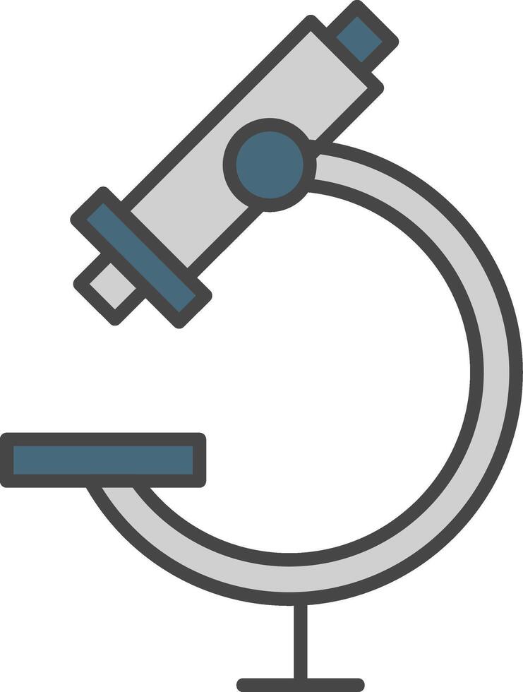 Microscope Line Filled Light Icon vector