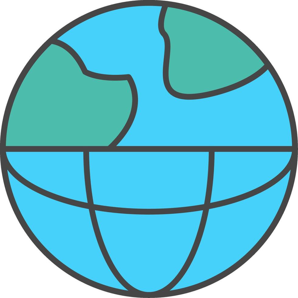 Geophysics Line Filled Light Icon vector