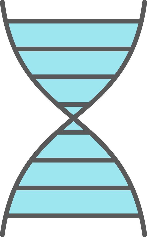 DNA Line Filled Light Icon vector