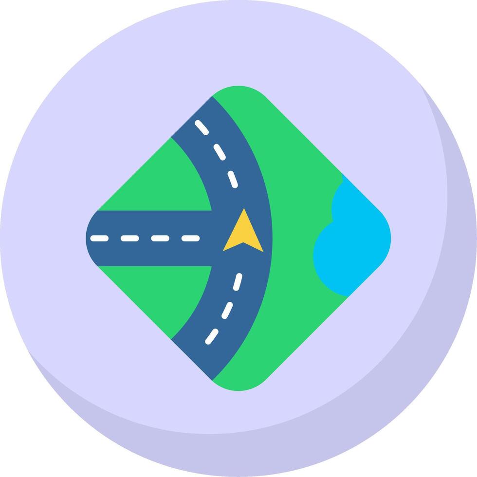 Navigation Glyph Flat Bubble Icon vector