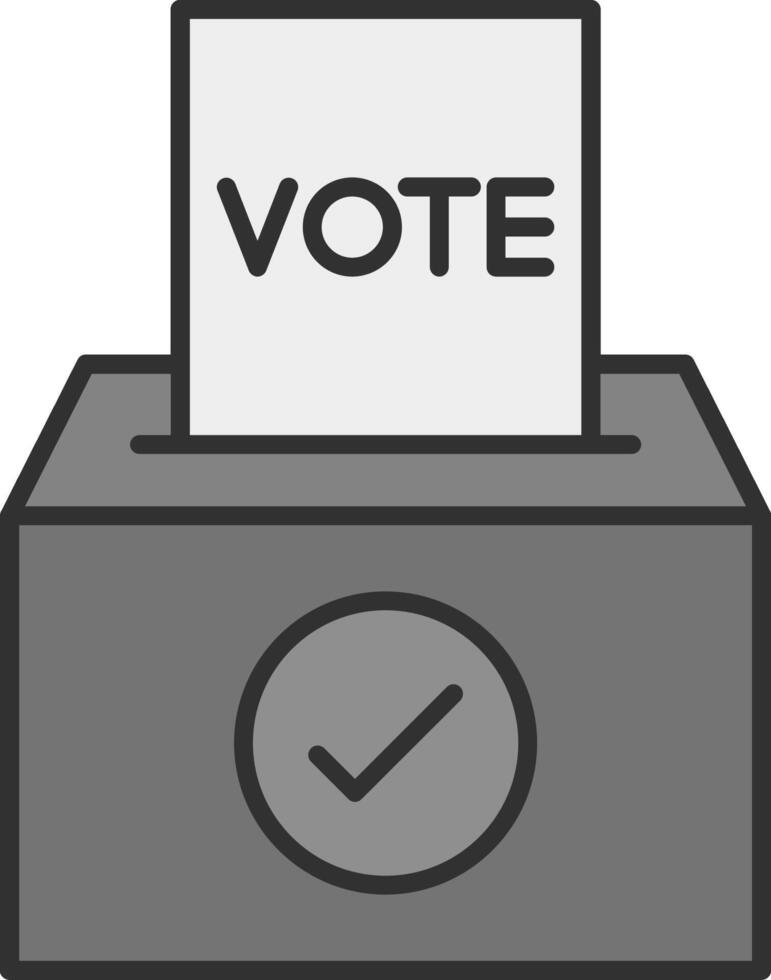 Vote Line Filled Light Icon vector