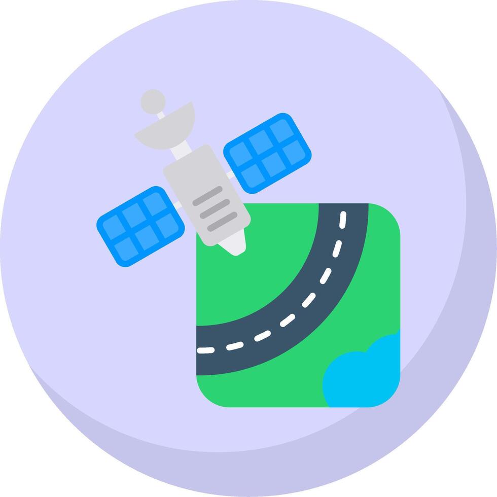 Gps Glyph Flat Bubble Icon vector