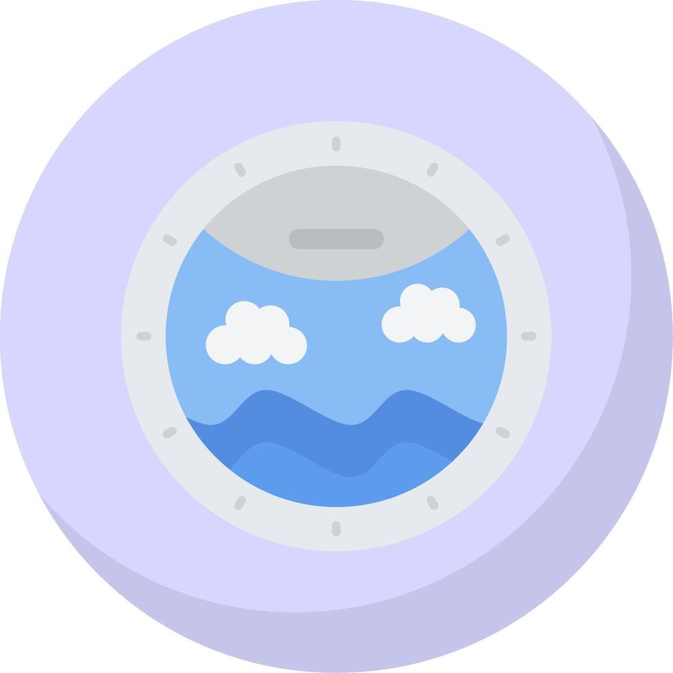 Porthole Glyph Flat Bubble Icon vector