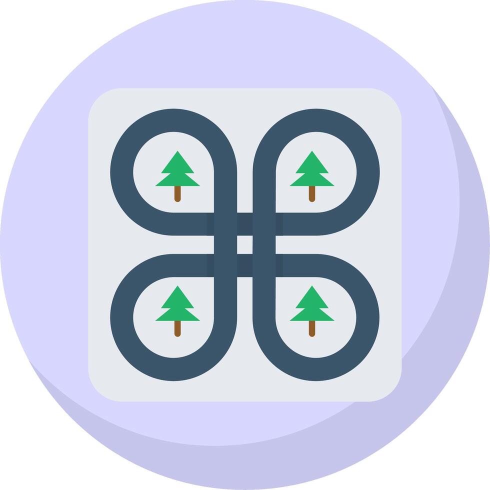 Overpass Glyph Flat Bubble Icon vector