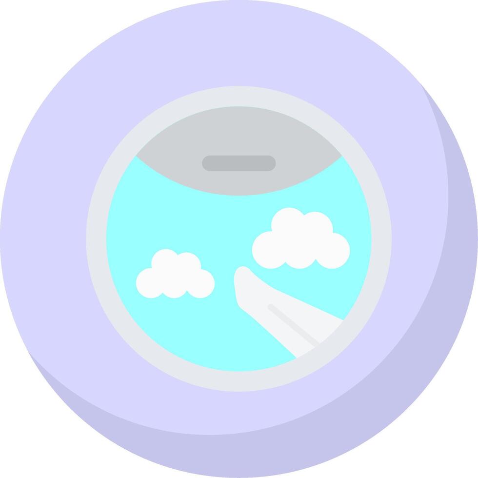 Porthole Glyph Flat Bubble Icon vector