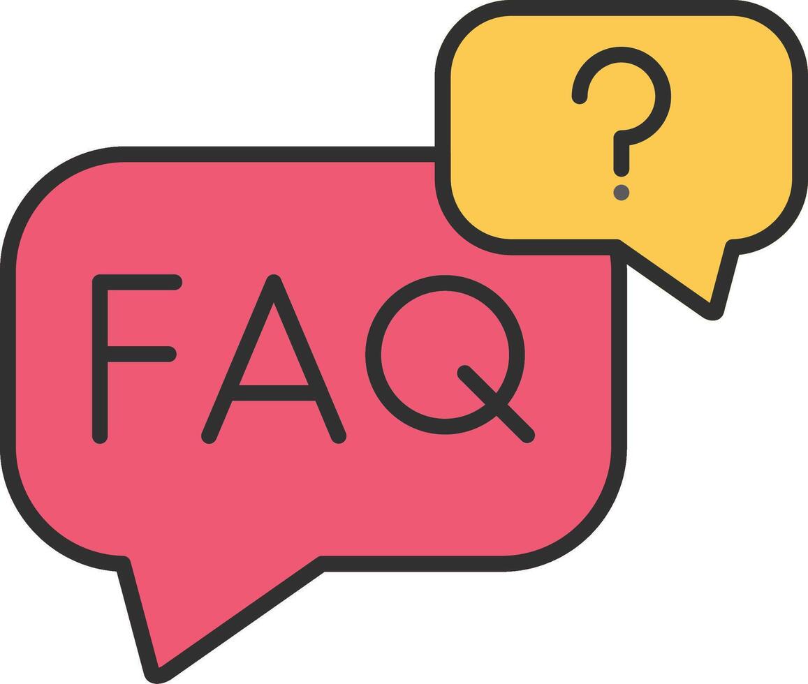 Faq Line Filled Light Icon vector
