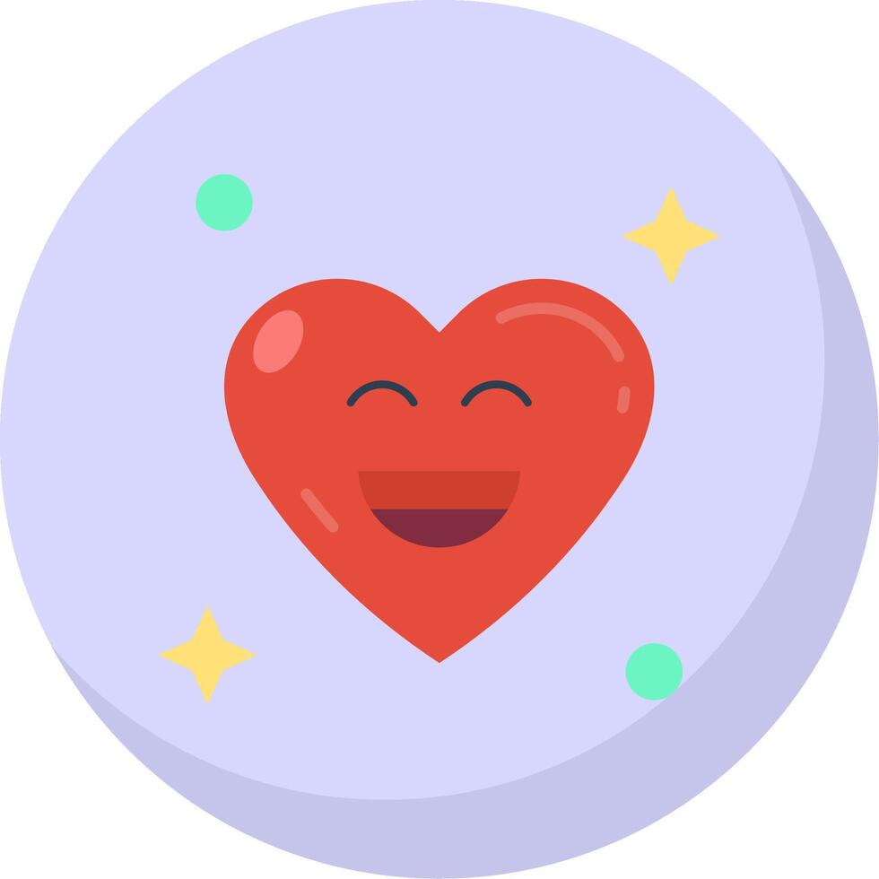 Smile Glyph Flat Bubble Icon vector