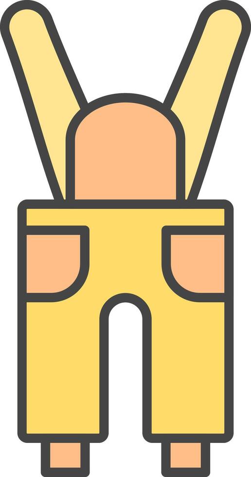 Coveralls Line Filled Light Icon vector