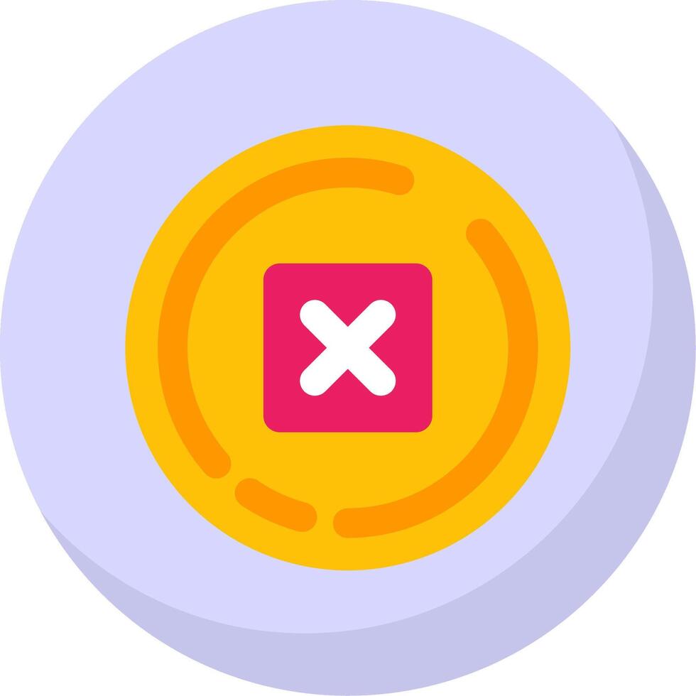 Delete Glyph Flat Bubble Icon vector